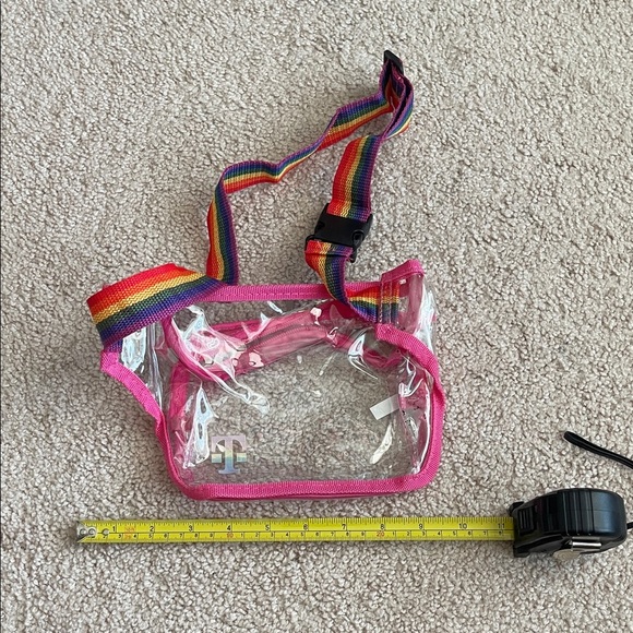 Pink and Rainbow Kids Clear Fanny Pack - Picture 3 of 3